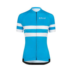 Summer: ES16 Cycling Jersey Elite Stripes - Light Blue Stripes. Women