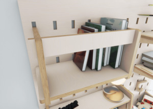 Pegboards: Book Shelf | Birch Ply