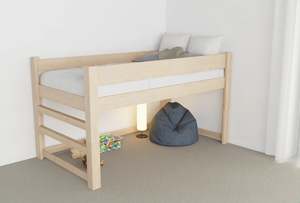 Toddler Beds: Low Loft Bed | NZ Pine