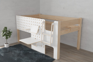 Special - Wooden King-Single low loft "Rabbit nook"