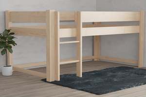 Special Offers: Special - Wooden Low Loft Bed "Fluffy Cloud"