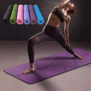 Workout Accessories: Yoga Mat with Position Lines