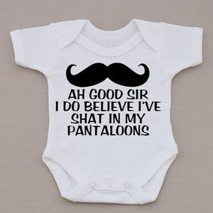 Babies and Toddlers: Moustache Baby Romper - Baby Boy Clothes - Kiwi Boyz Clothing