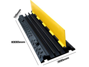 Outdoor Heavy Duty Rubber and Plastic Industrial 3 Channel Cable Ramp Protector &hellip;