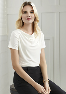 Products: Ladies Ava Drape Knit Top - K625LS - Kiwi Business