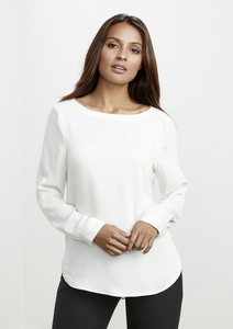 Products: Ladies Madison Boatneck Blouse - S828LL - Kiwi Business