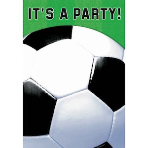 Amscan: Soccer Ball party invites Pack of 8