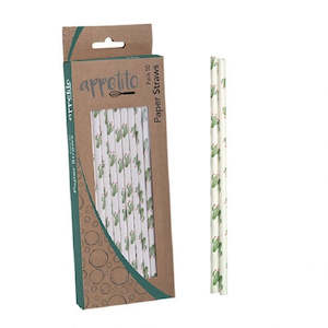 Appetito: Paper straws Cactus design 50 pack