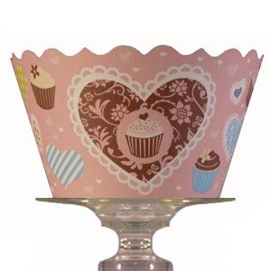 Bella Cupcake Couture: Cupcake wrappers Hearts and Cupcakes (12)