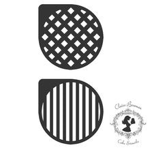 Claire Bowman stencil set 2 Sasha Stripes and diamonds