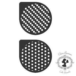 Cake Lace Claire Bowman: Claire Bowman stencil set 2 Vivian Squares and diamonds