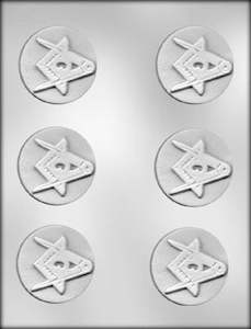 Ck: Masonic Mint 2 1/4 inch chocolate mould