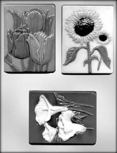 Ck: Flower plaques No 4 chocolate mould