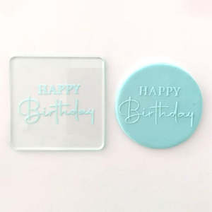 Create A Cutter: Debosser Happy Birthday Script embosser