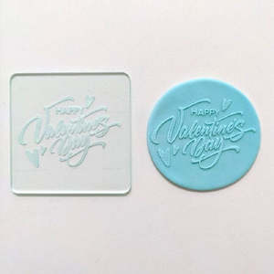 Create A Cutter: Debosser Happy Valentines Day with hearts embosser