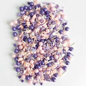 Pink Sprinkles: 80g sprinkle medley by Arcoiris Violet Butterfly