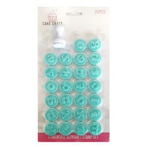 All: CAKE CRAFT LOWERCASE ALPHABET STAMP SET for imprinting fondant