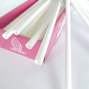 Dowels Pillars Supports: SINGLE DOWEL PLASTIC CAKE DOWELS 8mm X 30cm