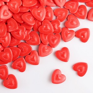 Valetines Sprinkles: Jumbo Red Hearts sprinkles 75g