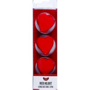 Gobake: GoBake Sugar icing decorations Hearts Red