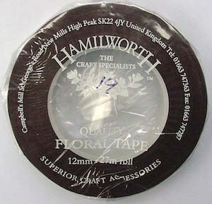 Hamilworth: Chocolate Brown Floral Tape 13mm