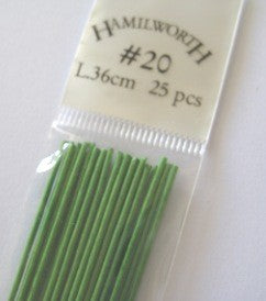 Hamilworth: 20 gauge wire SPRING GREEN (pkt 25)