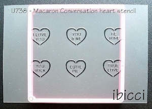 Ibicci: Conversation heart stencil perfect size for macarons by ibicci