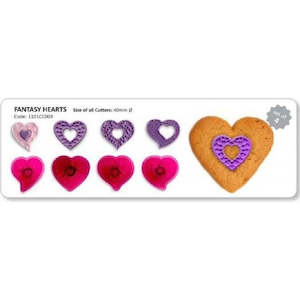 Jem: PME/JEM SALE Fantasy heart cutters set of 4 great for cupcakes