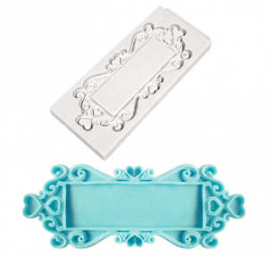 Katy Sue: Rectangle Hearts Decorative Plaque Silicone Mould