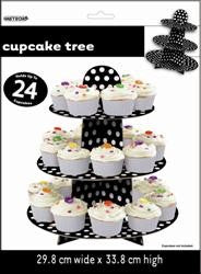 Meteor: Black and White Polka Dot cupcake stand