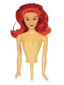 Doll pick Mia Red hair for dolly varden cake by PME