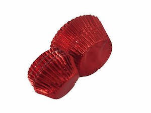 Roberts Edible Craft: Foil baking cups red mini cupcake papers