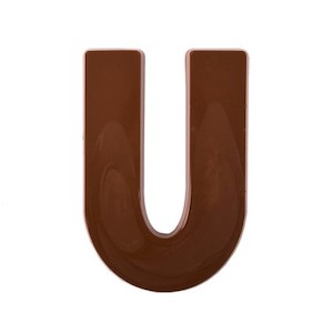 Jumbo Letter alphabet Chocolate Mould U