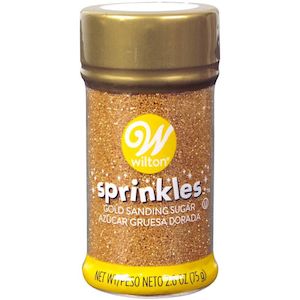 Valetines Sprinkles: Fine gold sanding sugar
