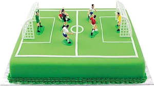 Pme: Soccer football cake topper set players and goals