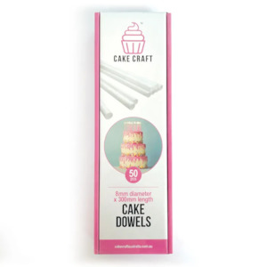 Cake Craft Usa: PLASTIC CAKE DOWELS 8mm X 30cm pack of 50