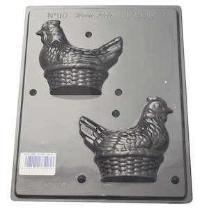 Homestyle Chocolates: Happy Hen on Basket chocolate mould