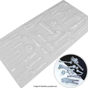 Bwb: Builders DIY and mechanic or workmans tools chocolate mould