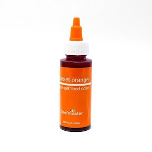 Chefmaster: Chefmaster gel paste food colouring Sunset Orange 2.3oz 65gram