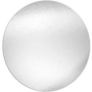 Bulk pack 50 Cake cards silver round 10 inch