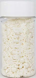 White Sprinkles: Vintage Pearl sprinkle medley 80g