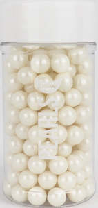 Gobake: 7mm sugar pearls Pearl White 80g