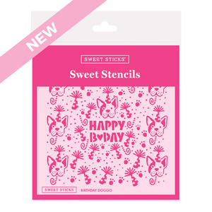 Birthday Doggo Stencil by Sweet Sticks