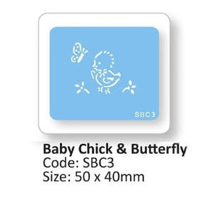 Animals Animal Print Stencils: Baby Chick and Butterfly stencil by Jem