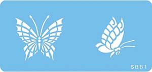 Animals Animal Print Stencils: Butterfly stencil by Jem 2 butterflies