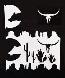 Animals Animal Print Stencils: Desert Western theme stencil
