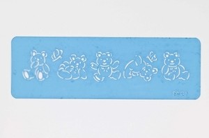 Animals Animal Print Stencils: Tumbling teddies stencil