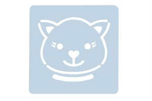 Animals Animal Print Stencils: Cat Face stencil
