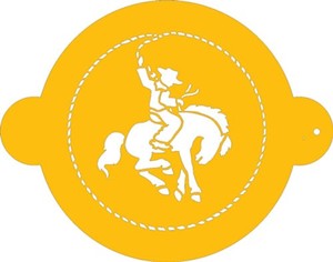 Vehicles Games Sporting Stencils: Cowboy cake top stencil