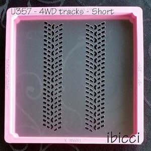 Vehicles Games Sporting Stencils: 4wd tyre tracks stencil by Ibicci